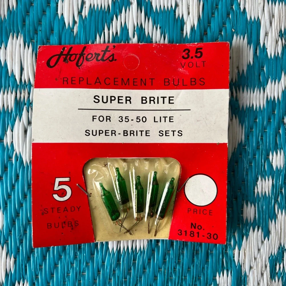 Vintage New Green Replacement Bulbs for Super Brite Sets